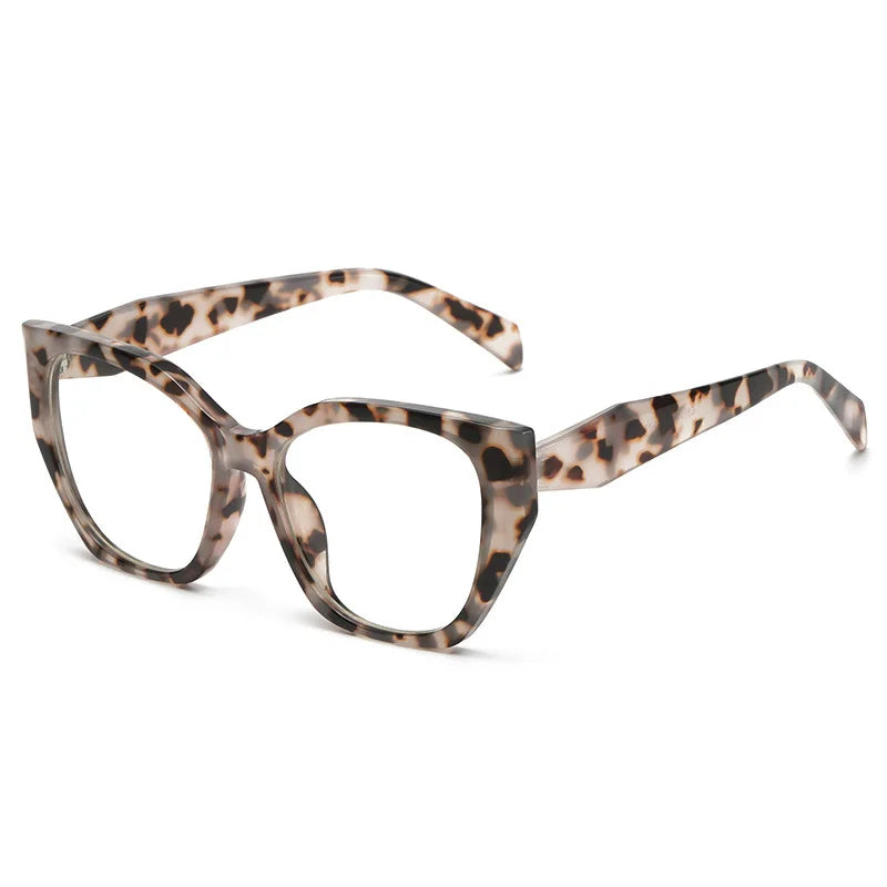 Luxury Cat Eye Myopia Glasses 👓 Tortoiseshell Oversize Anti-Blue Light