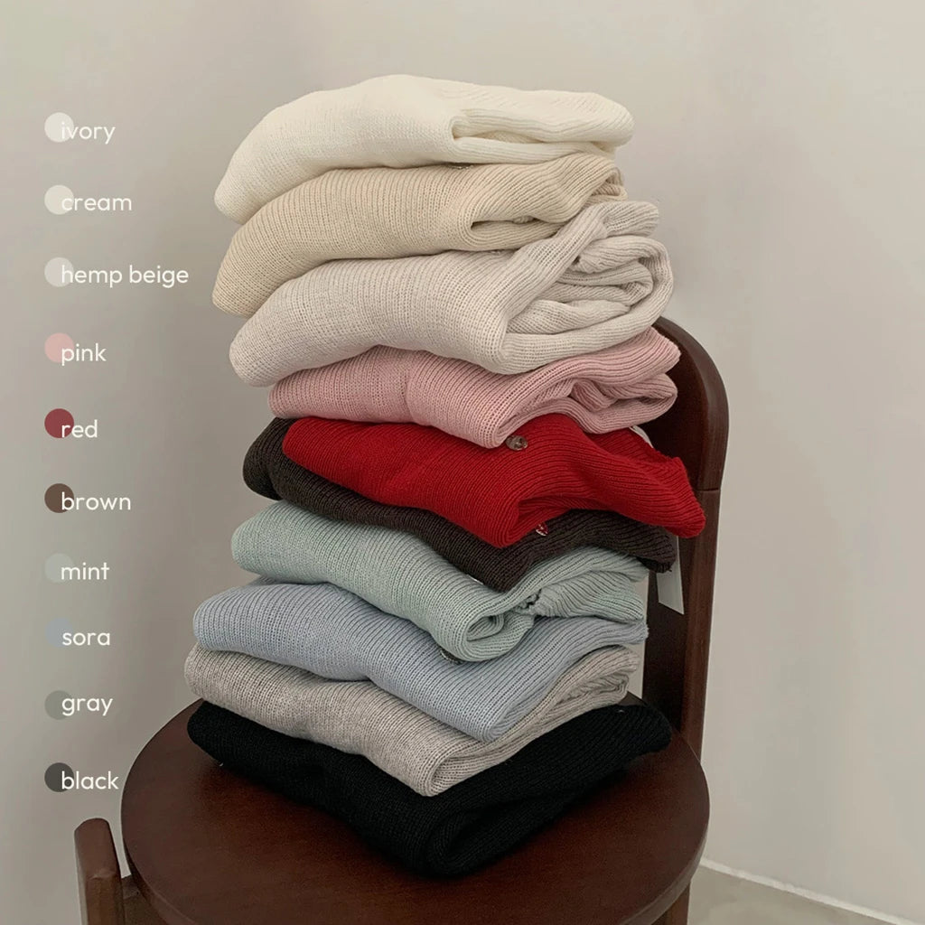 Loose Women’s Knitwear V-Neck Long Sleeve T-Shirt – Casual Comfortable Fashionable Autumn Top New Arrival