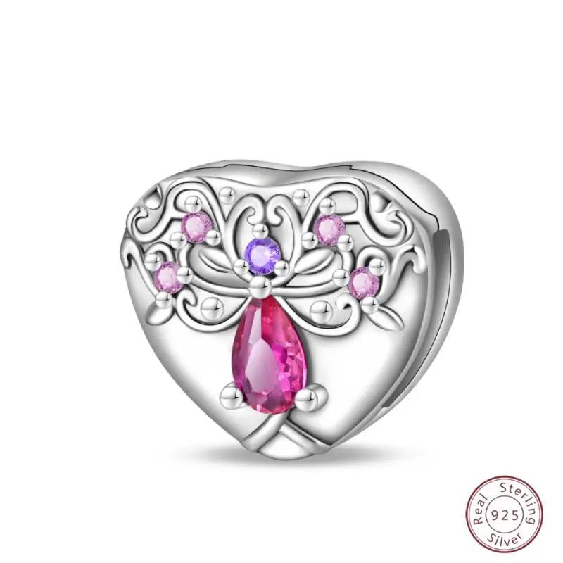 925 Sterling Silver Beaded Flat Pendant | Fantasy Original 3mm Beads for Women’s Bracelet Fine Jewelry