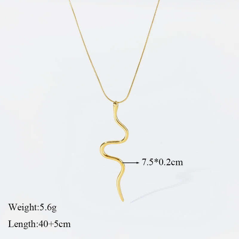 GANEMLY 316L Stainless Steel Water Drop Pendant Necklace – 18K Gold Plated Trendy Women’s Jewelry Gift