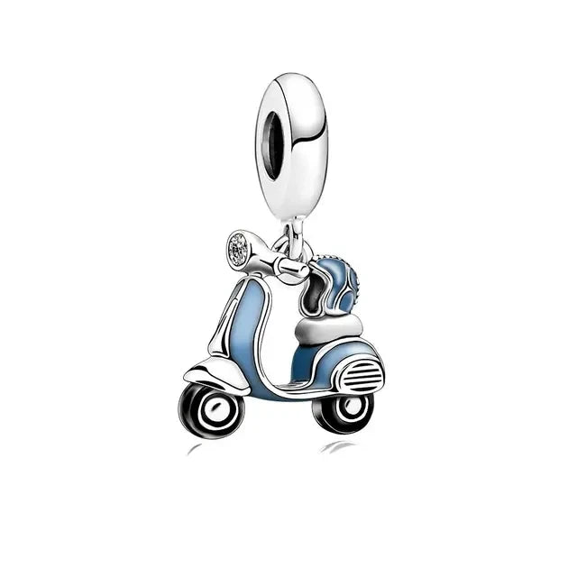 New 925 Sterling Silver Backpack Car Bike Frog Monkey Charms | Fun Beaded Accessories Fit Original Bracelet DIY Women’s Jewelry