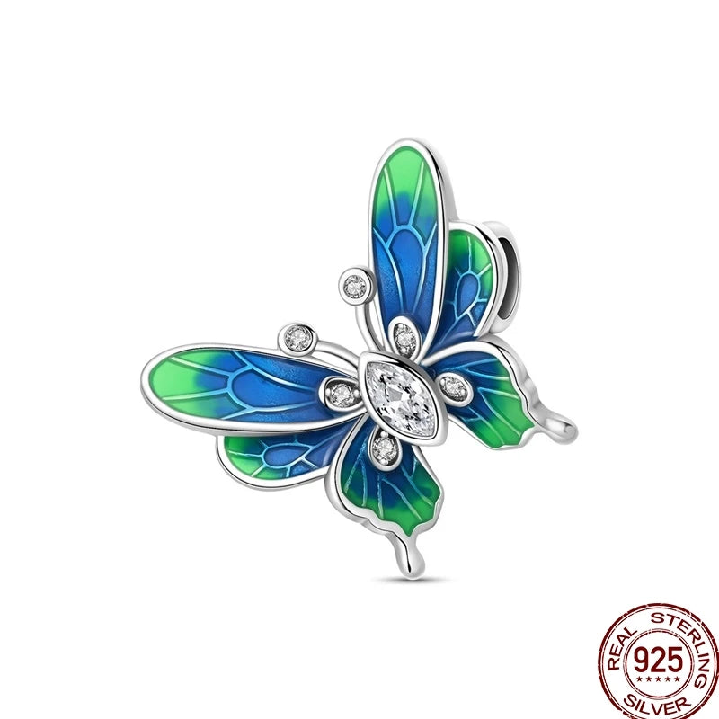 100% 925 Sterling Silver Heart Family Charms with Pumpkin & Pave Zircon Pendant – Fits Original Bracelet DIY Jewelry Gifts