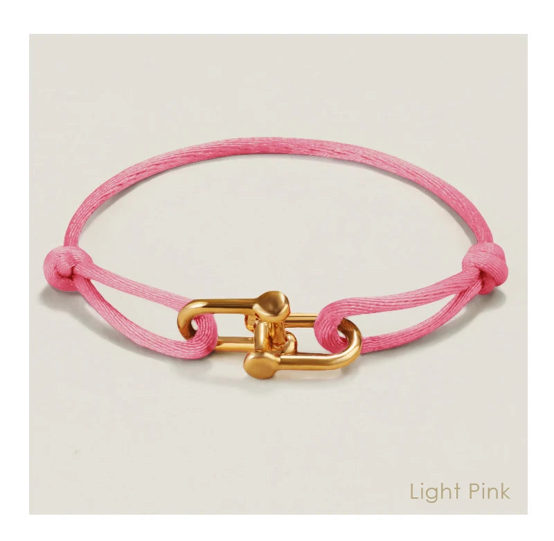 MOONLIGHT Adjustable U-Shape Silk Rope Bracelet | Classic Women’s Charm Bracelet High Quality Jewelry Gift