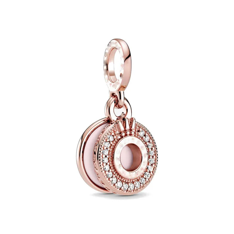 Hot Selling Rose Gold Firefly & Key Pendant Bead | 925 Sterling Silver Charm for Original European Bracelet