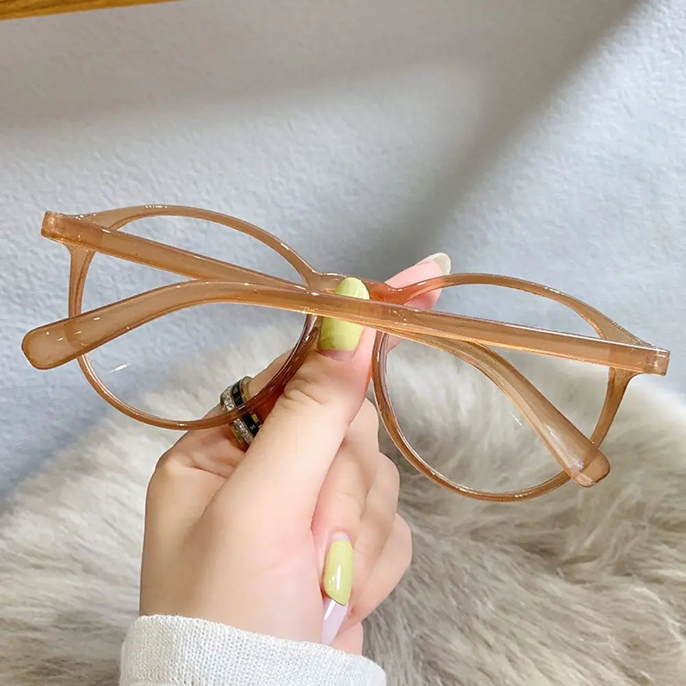 Vintage Round Anti Blue Light Myopia Glasses – Women & Men Nearsighted Reading Eyeglasses | Minus Diopter Spectacles
