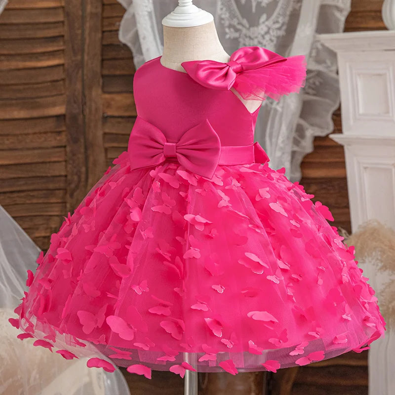 Hello Kitty Girl Butterfly Princess Dress – Birthday Party Outfit, Christmas & New Year Children Gift