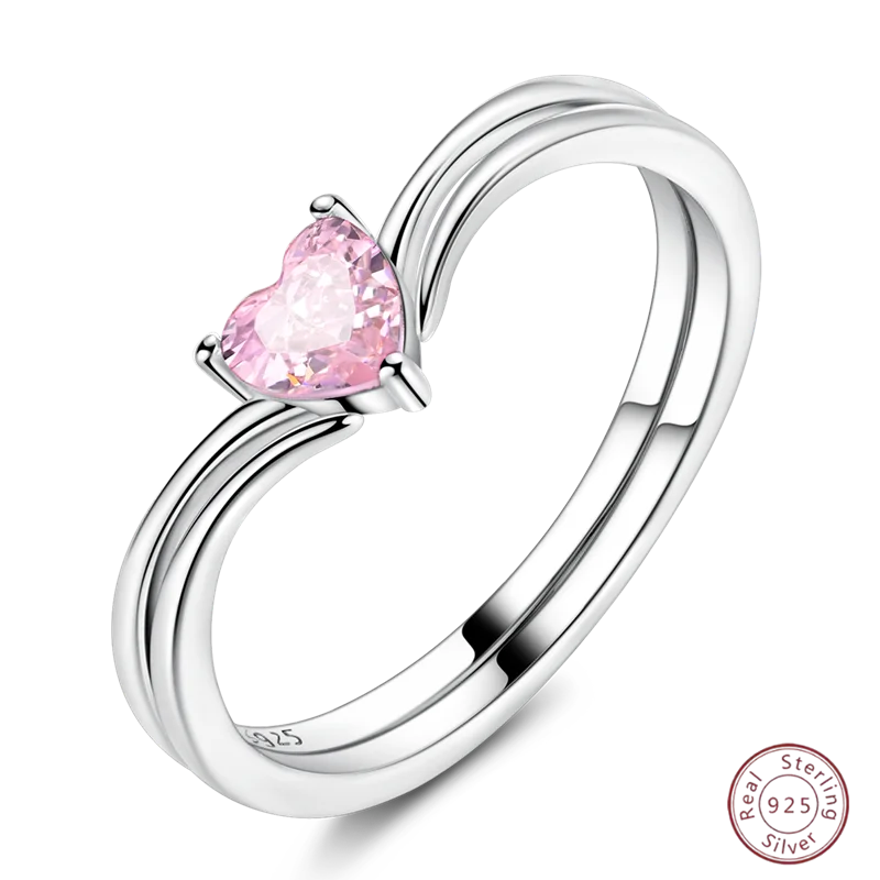 925 Sterling Silver Rings Collection | Bow, Heart, Sun, Moon & Star Zircon Rings for Women Jewelry Gift