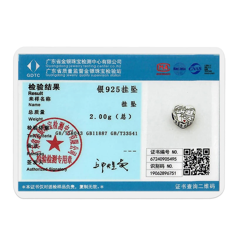 Original 925 Silver Colorful Heart Charm Beads | Fit 3mm Bracelets & Necklaces, Women’s DIY Fine Jewelry Gift