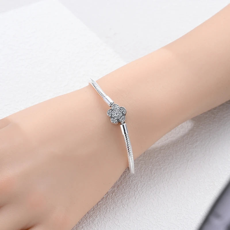 925 Sterling Silver Rainbow Leather Braided Bracelet | Eternal Love Stars & Moon Charm – DIY Women’s Beaded Jewelry Gift