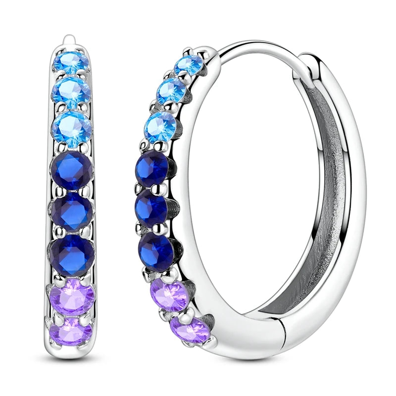 2025 925 Sterling Silver Hoop Earrings for Women | Drop Stud Fine Jewelry Engagement & Anniversary Gift