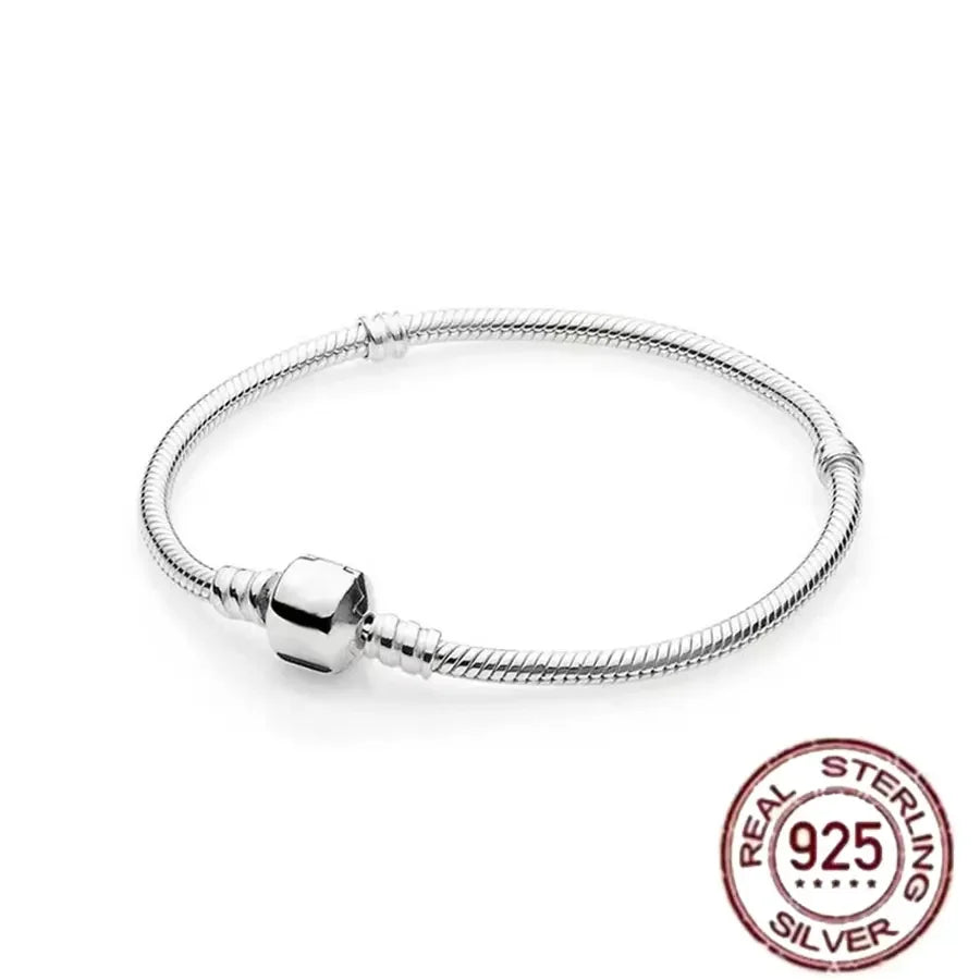 Miniso Disney 925 Sterling Silver Bracelet | Pandora Style Jewelry Gift