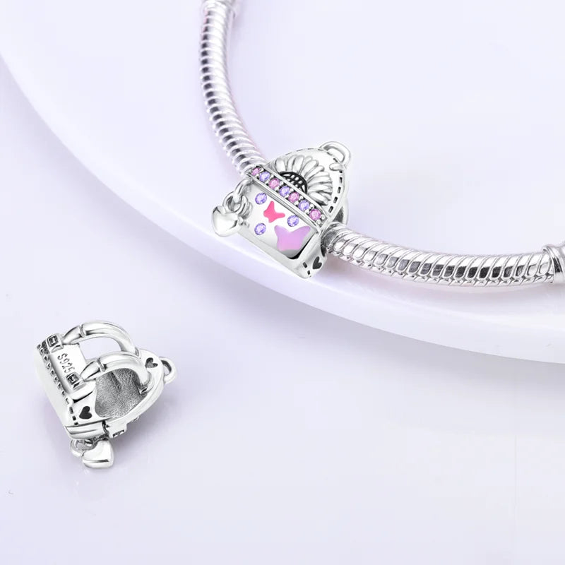 100% 925 Sterling Silver Dinosaur Frog Butterfly Charms Beads | Fit 4mm Bracelets DIY Anniversary Jewelry