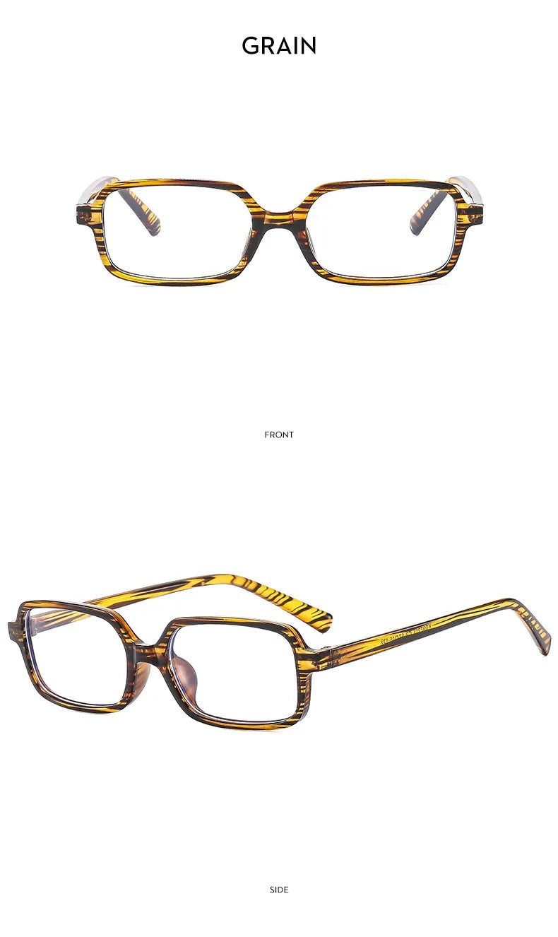 Fashion Retro Small Rectangular Frame Anti-Blue Light Glasses – Women INS Simple Commuting Computer Eyewear
