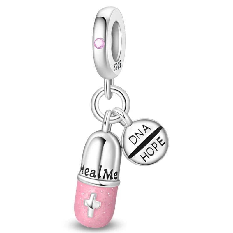 Original 925 Sterling Silver Luminous Lantern & Magic Cat Charm Bead | Glowing Angel Jungle Pendant for Bracelet Jewelry