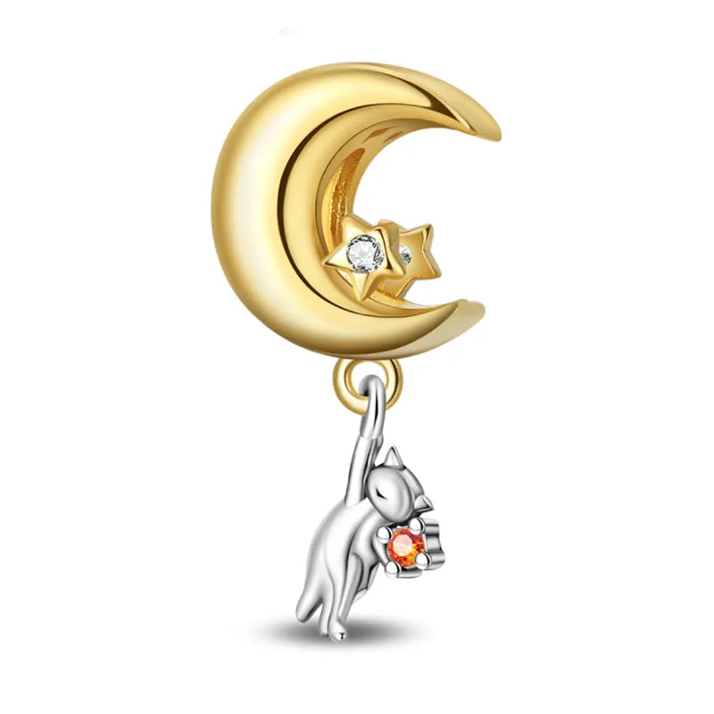 100% 925 Sterling Silver Teddy Bear, Kitten, Puppy & Elephant Luminous Firefly Charms | Sweet Beads Fit Pandora Bracelet Fine Jewelry