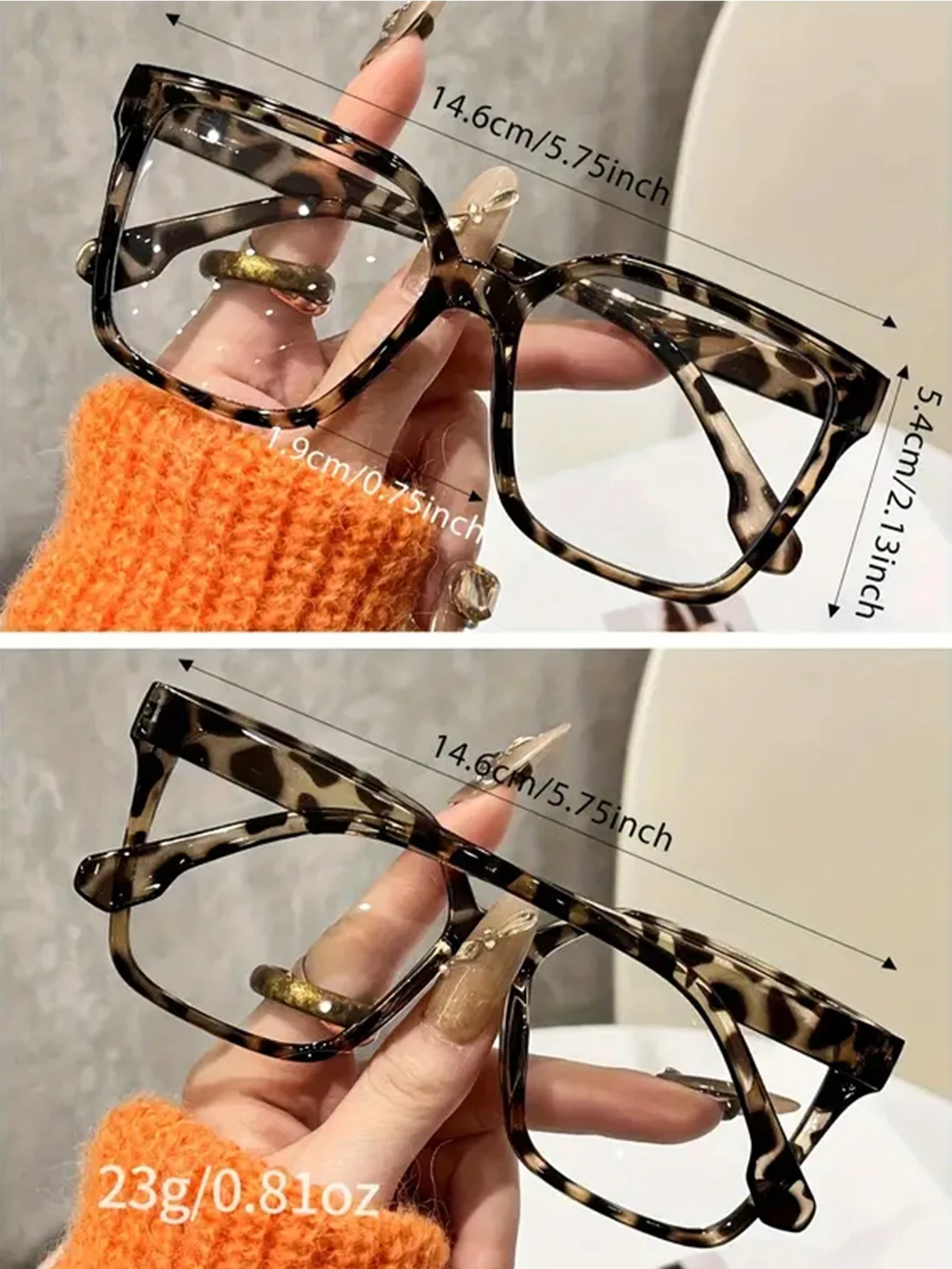 1Pc/2Pcs/3Pcs/4Pcs Elegant Geometric Glasses – Simple & Stylish Transparent Lenses | Daily Office & Reading Eyewear