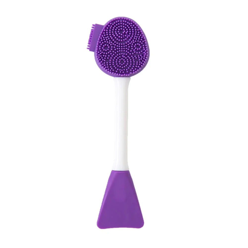 2-in-1 Facial Cleaning Silicone Brush & Mask Applicator – Skincare Spa Wash Tool