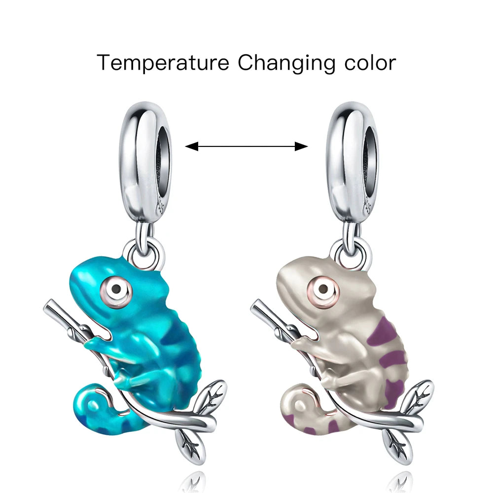 925 Sterling Silver Temperature Color Change Charm Bead | Magic Pendant for Original Bracelet DIY Jewelry