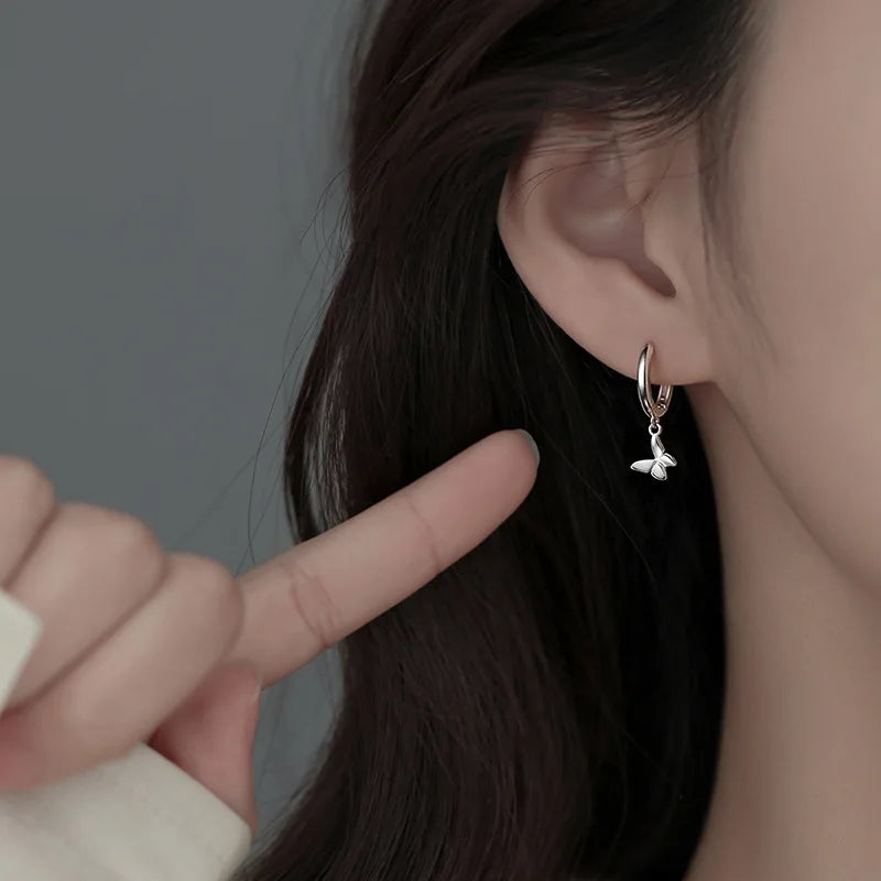 925 Sterling Silver Vintage Butterfly Earrings for Women – Trendy Hypoallergenic Party Jewelry Gift