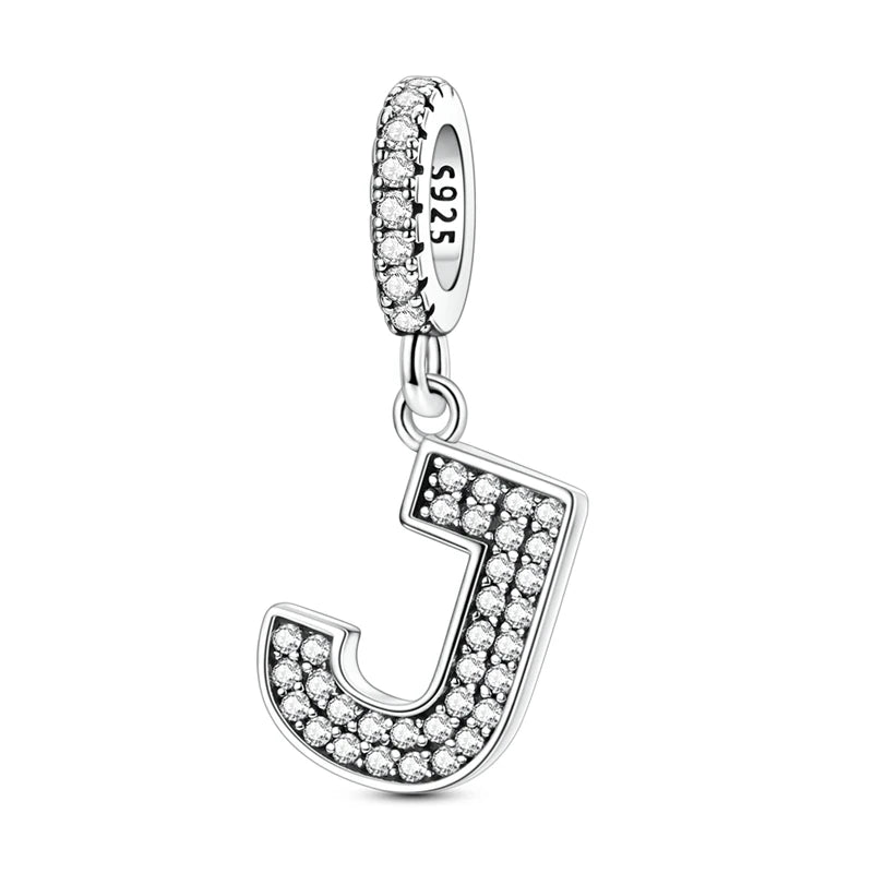 New 26 A–Z Letter Charms Beads 925 Sterling Silver | Alphabet Pendant Fit Original Bracelet Women Jewelry Gift