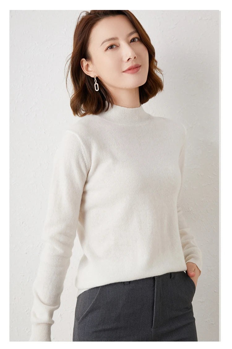 2025 Thick Warm Turtleneck Sweater for Women | Loose Fit Knitted Pullover | Autumn Winter Solid Color Jumper
