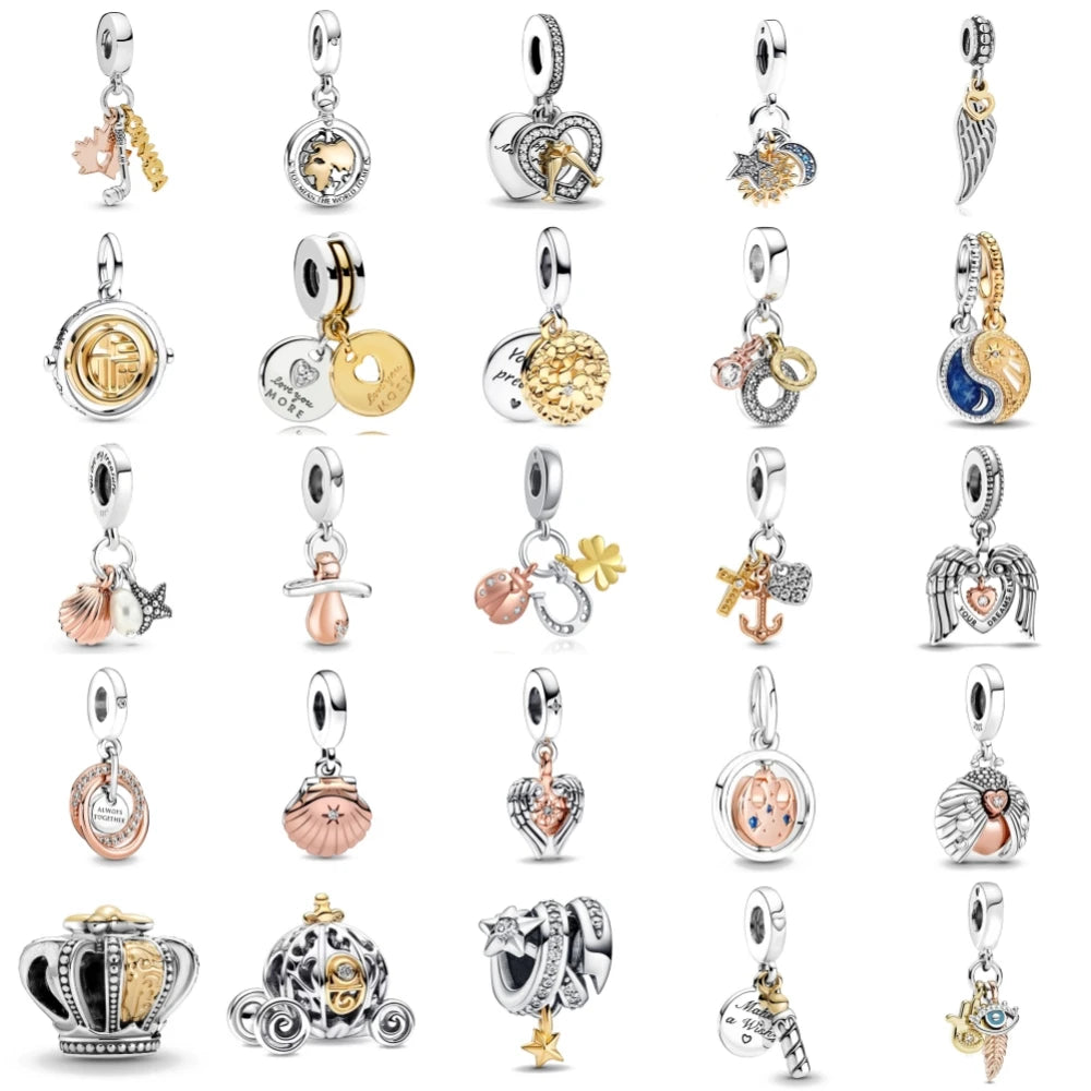 925 Sterling Silver Conch Crown Wings Charm | Fits Original Bracelet | DIY Women’s Love Jewelry Accessories