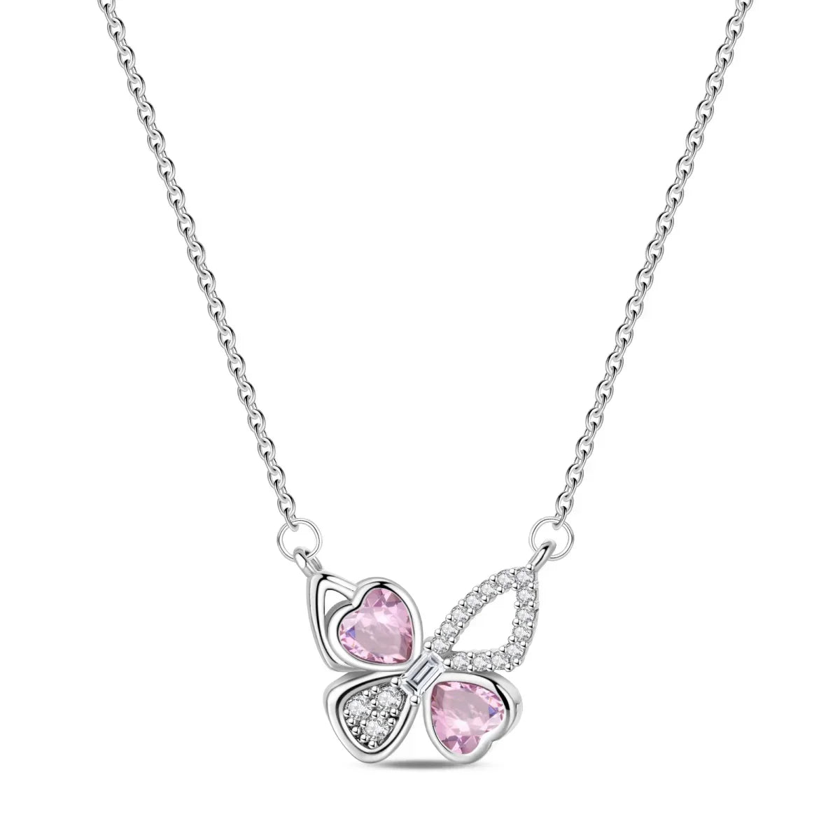 Colorful Heart-Shaped 925 Sterling Silver Pendant Necklace – Lover’s Holiday Jewelry