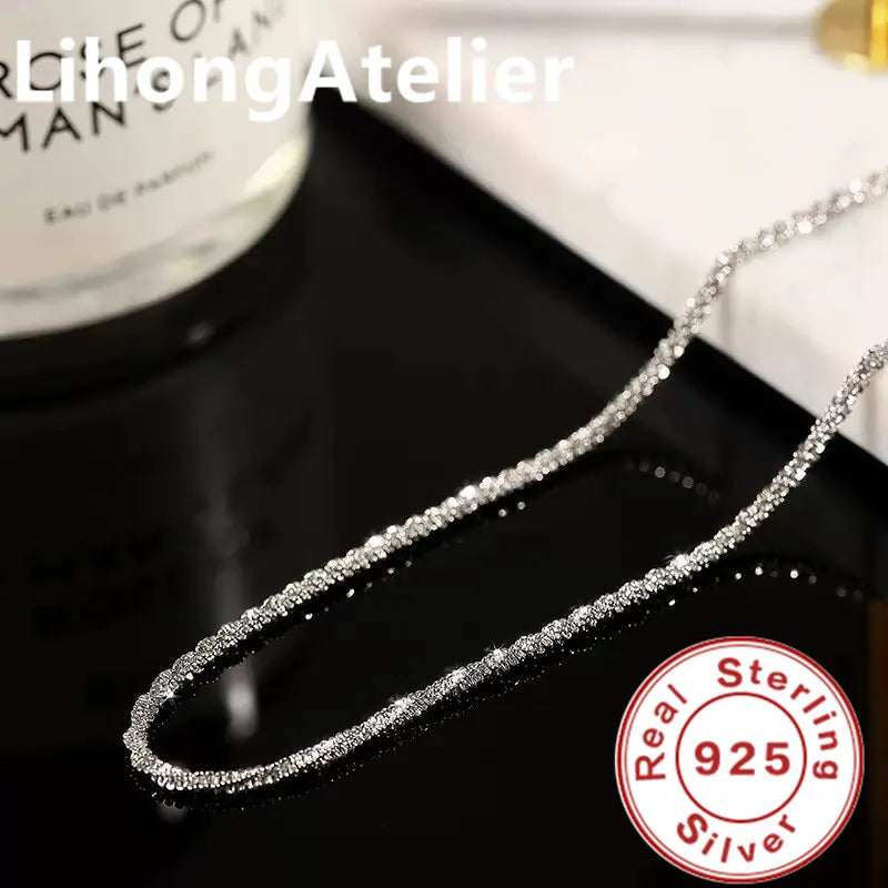 New 925 Sterling Silver 2.5MM Sparkling Ripple Gold-Plated Bracelet – Unisex Luxury Jewelry Gift