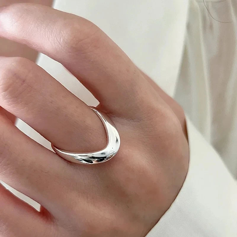 VENTFILLE 925 Sterling Silver Flower Lace Ring – Adjustable CZ Korean Fashion Jewelry