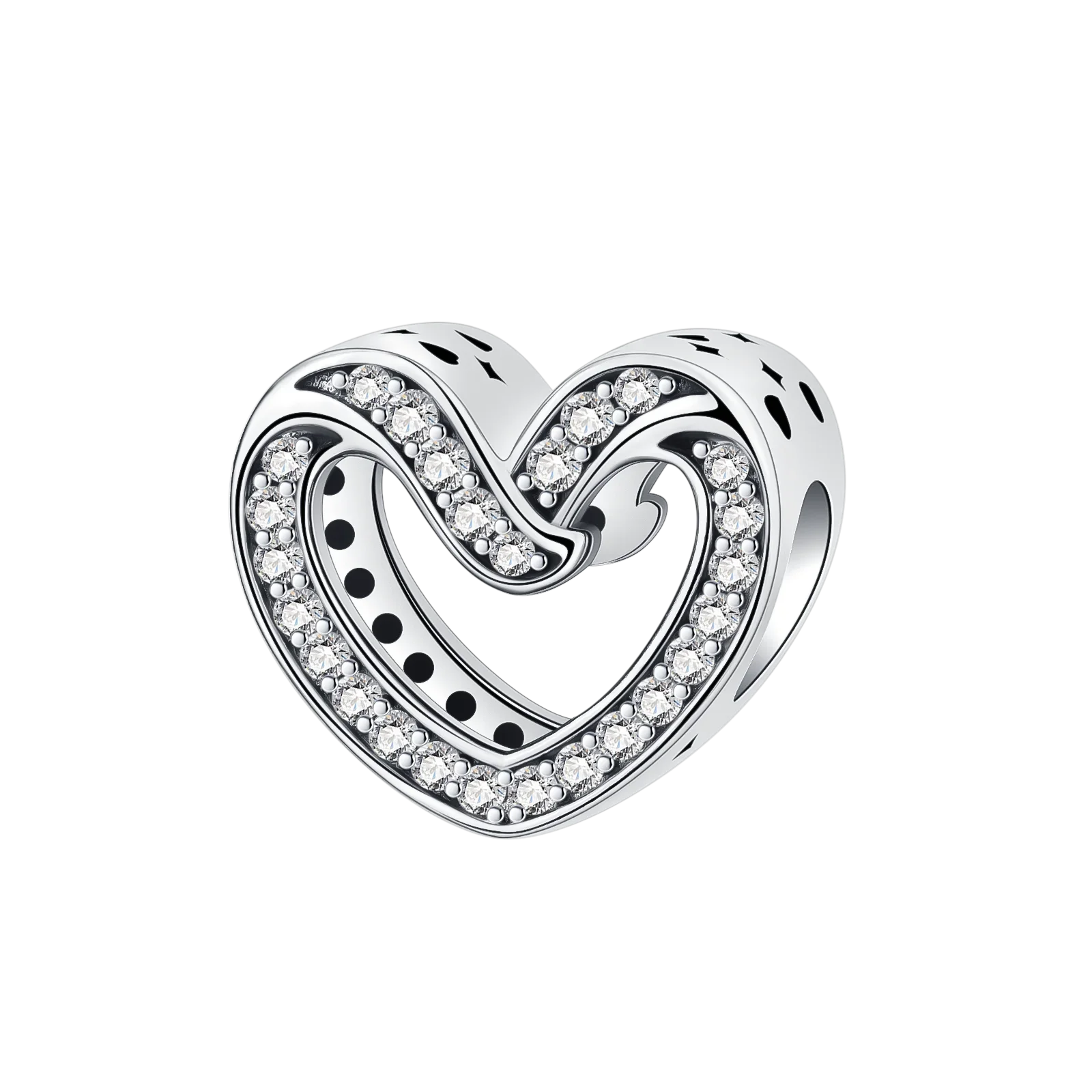 925 Sterling Silver Golden Heart Lock & Birthday Candle Charm | Fit Original Pandora Bracelet DIY Jewelry