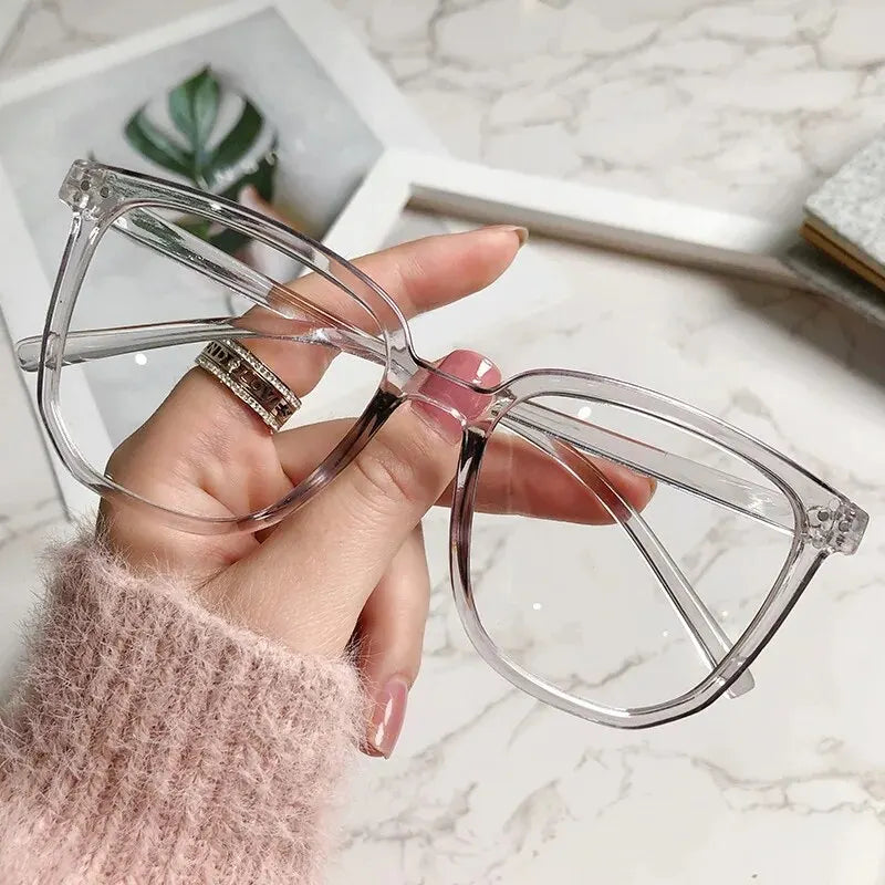 Anti-Blue Light Glasses for Women – Retro Flat Light Frame Eyeglasses | Regular Frame Eye Protection