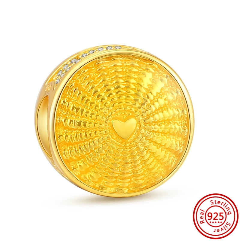 New Plated Gold Sparkling Charm Palace Museum Chicken Cactus Bee Bead | Fit Original 925 Silver Bracelet DIY Jewelry Gift