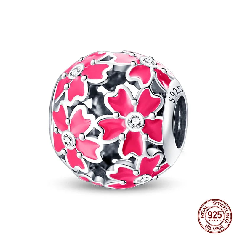 Fashion 925 Sterling Silver Colorful Butterfly Dragonfly Hummingbird Charms – Spring Series Beads Fit 925 DIY Bracelet