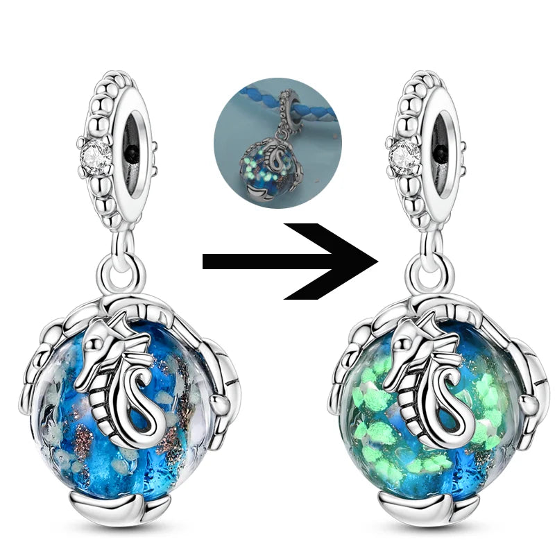 New Summer Ocean Silver Plated Sea Turtle & Starfish Shell Charm | DIY Bracelet Jewelry for Women