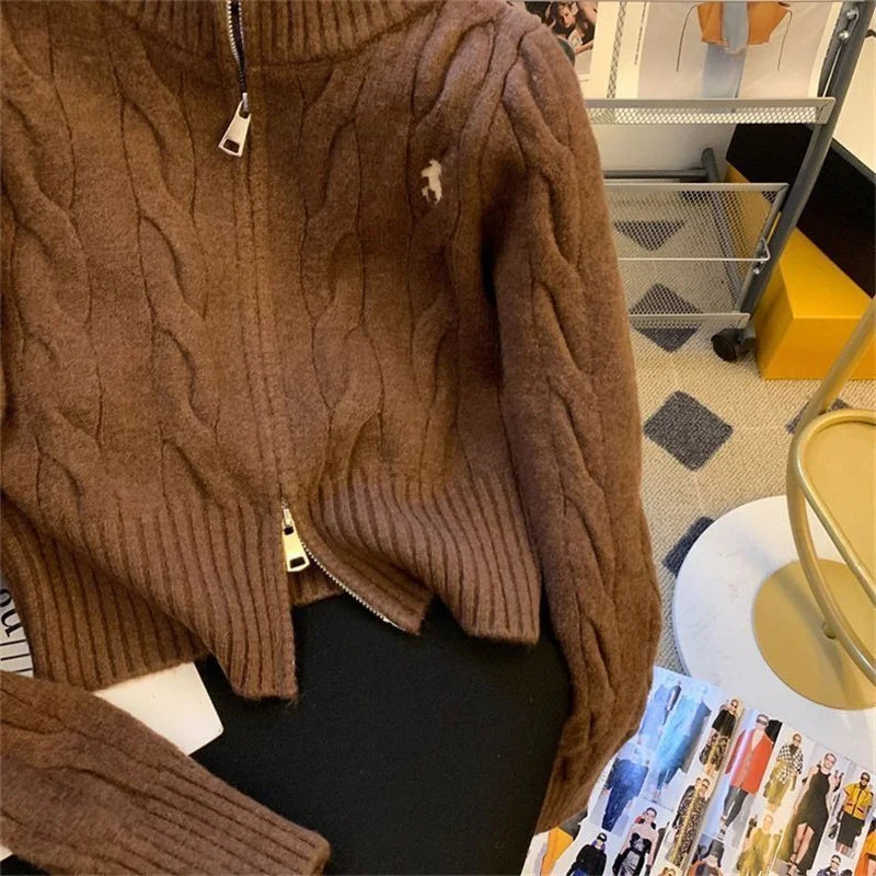 2025 Women Knitted Cardigan Sweater | Autumn Winter Loose Jacket | Warm Long Sleeve Coat Outerwear