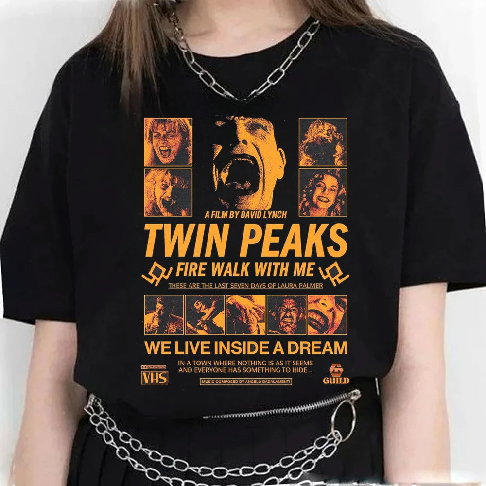 Hot Women’s Harajuku Anime Twin Peaks T-Shirt – Streetwear Funny Unisex Tee 👕🔥