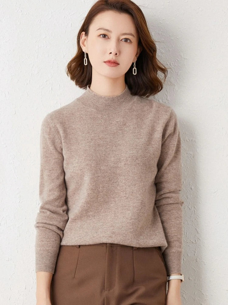2025 Thick Warm Turtleneck Sweater for Women | Loose Fit Knitted Pullover | Autumn Winter Solid Color Jumper