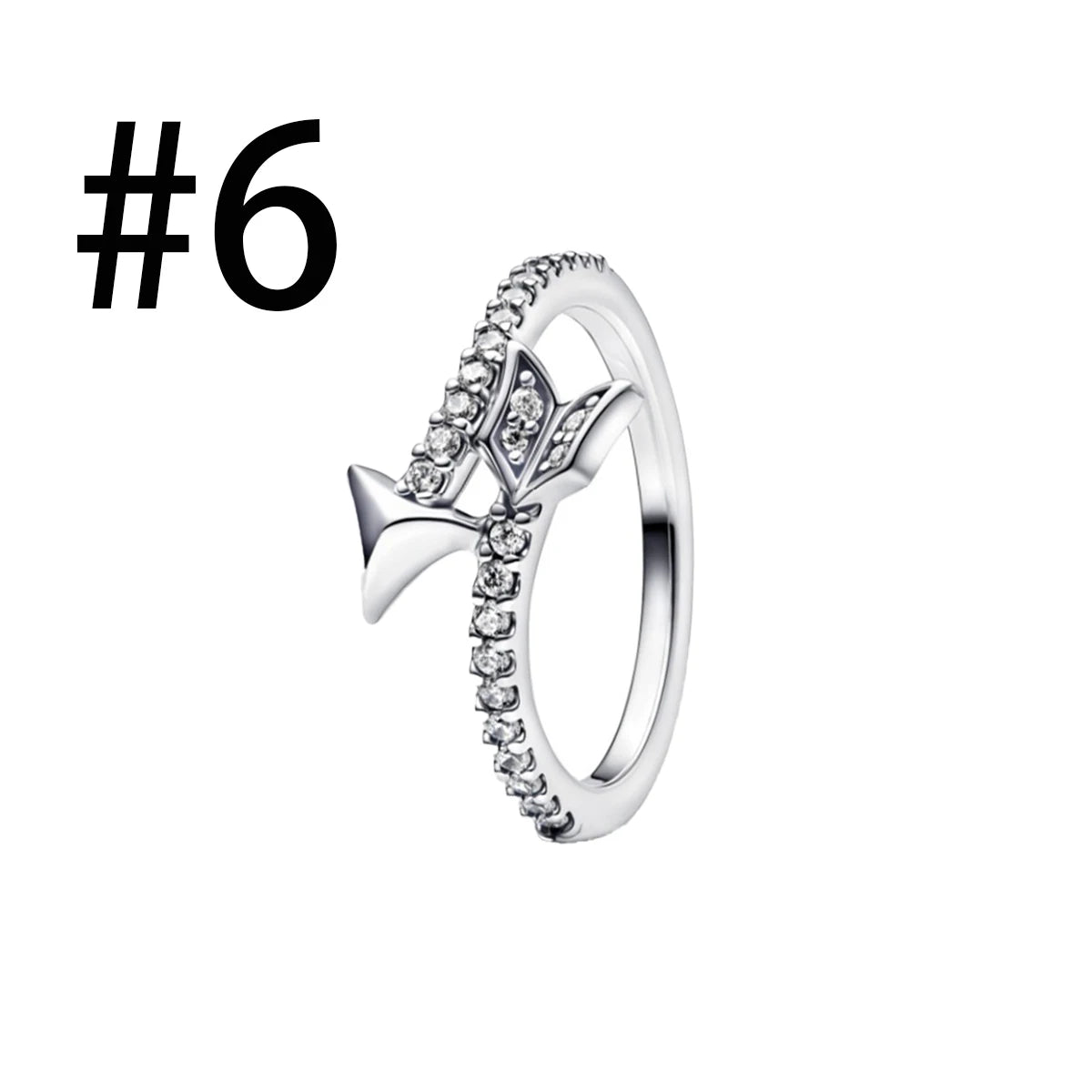 925 Sterling Silver Colorful Bow Necklace Ring Earring Set Crystal Jewelry for Women Gift