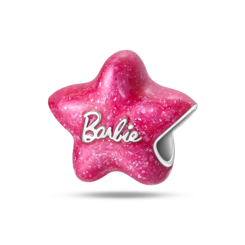 925 Silver Plated Magic Mirror Princess Angel Pink Charm Beads | Fits Original Pan 925 Bracelet | Exquisite DIY Jewelry