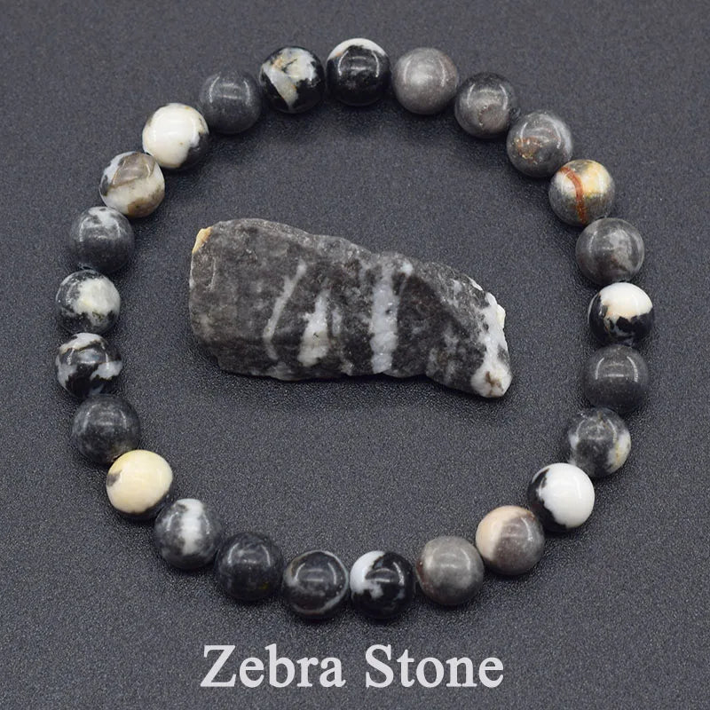 Real 5A Natural Lapis Lazuli Stone Beads Bracelet | Elastic Energy Healing Jewelry for Men & Women
