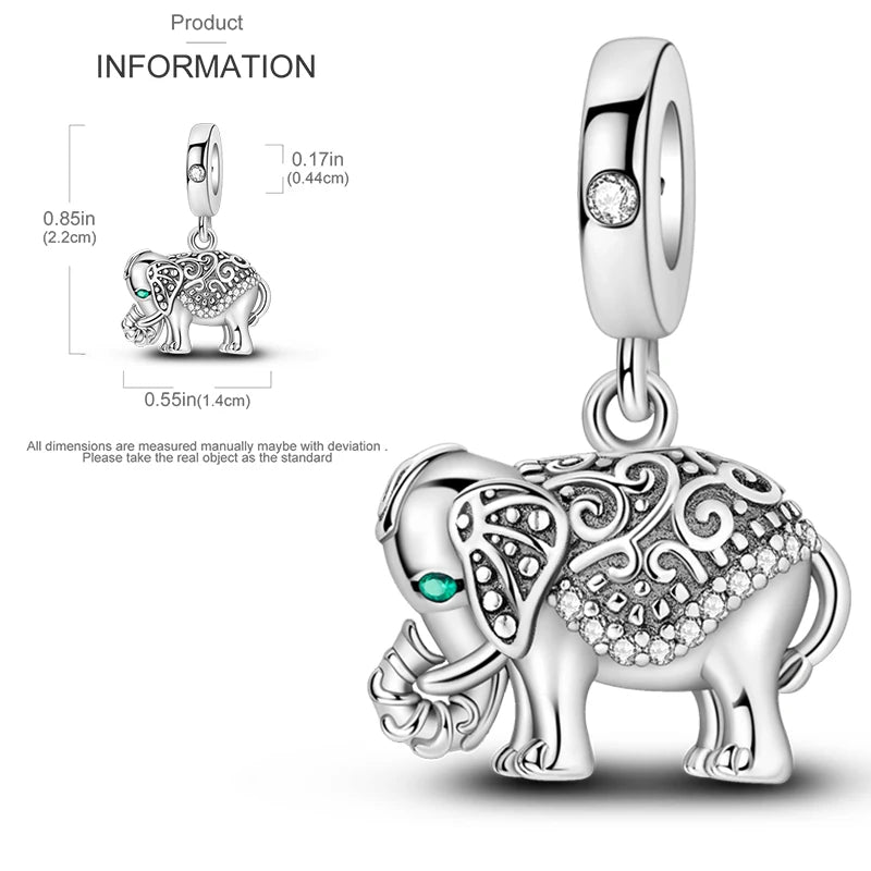2025 Hot Elk, Dinosaur & Firefly Luminous Dangle Charm Beads | 925 Sterling Silver DIY Bracelet