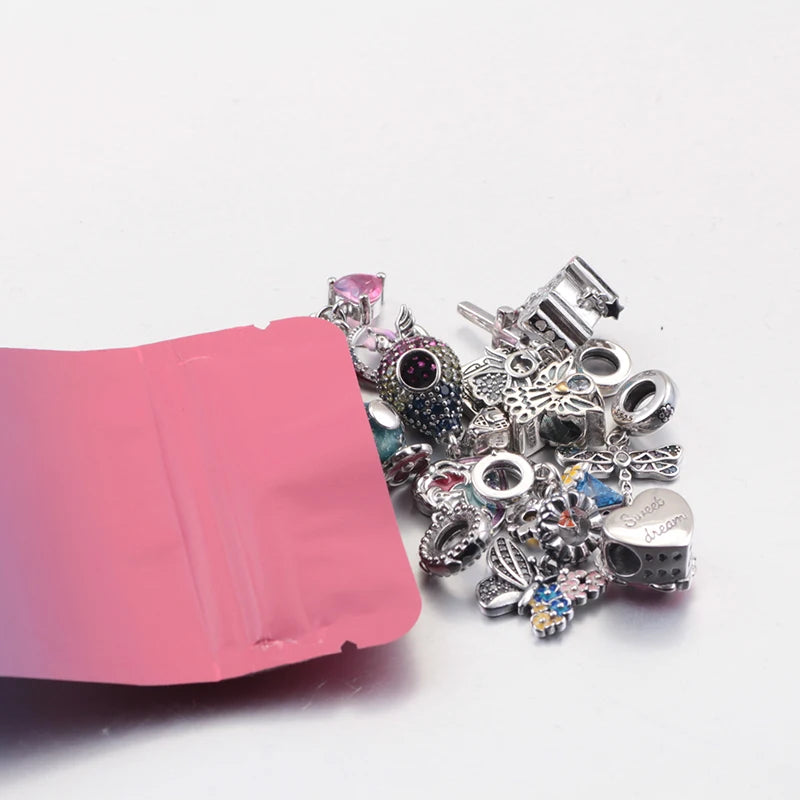 925 Sterling Silver Blind Bag Charms | Random 3 Beads Set Fits Original Pandora Bracelet DIY Jewelry Gift for Women