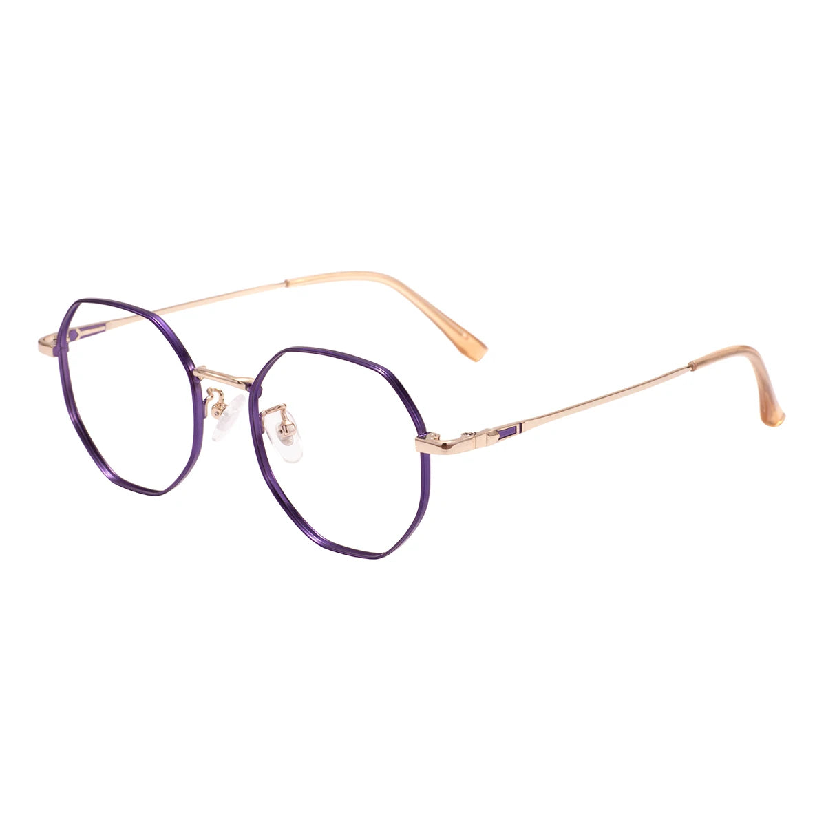 Geometric Colorful Round Glasses – Unisex Metal Full Rim Stylish Eyewear for Prescription Lenses