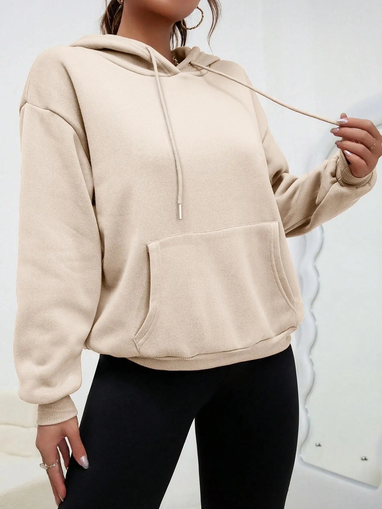 Solid Color Women’s Hoodie | Autumn Casual Fleece Pocket Hoodies | Unisex Streetwear