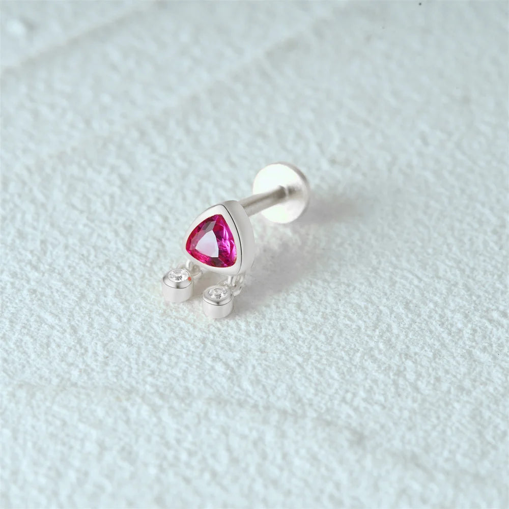 Aide 925 Sterling Silver Geometric Multi Piercing Stud Earrings for Women – K Gold Tassel Elegant Jewelry Gift