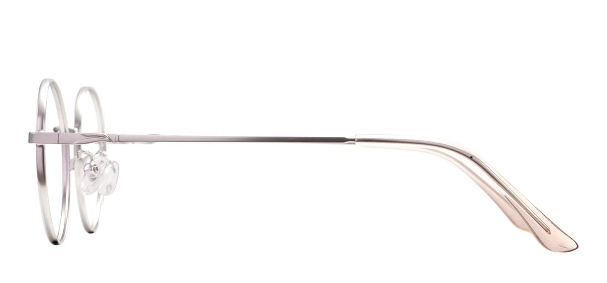 Colorful Round Metal Pink Glasses Frame – Luxury Unisex Full Rim Prescription Eyewear