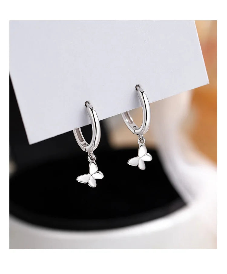925 Sterling Silver Vintage Butterfly Earrings for Women – Trendy Hypoallergenic Party Jewelry Gift
