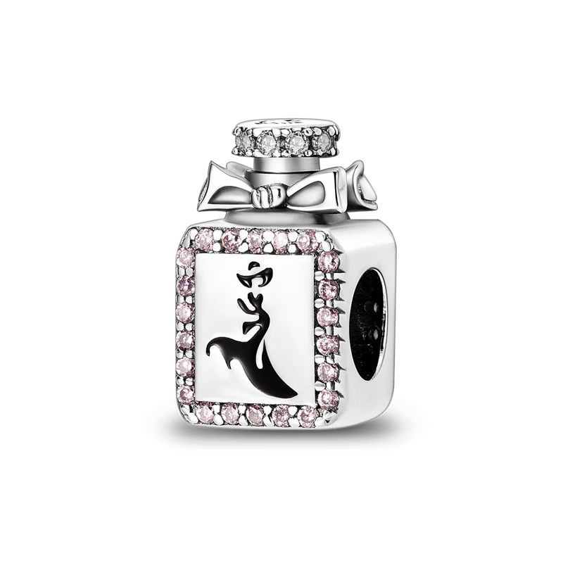 2025 Hot Sale 925 Sterling Silver Pink Butterfly Luminous Firefly Charm | Dangle Bead Fit Bracelet Necklace DIY Jewelry