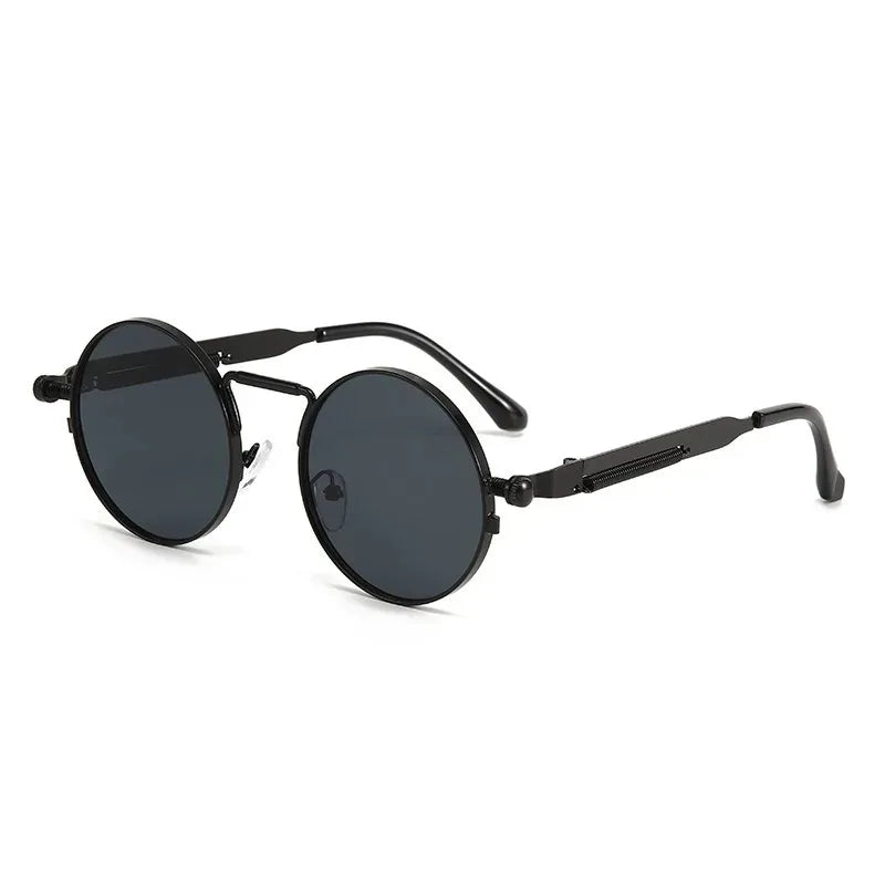 Retro Men Punk Style Sunglasses – Colorful Round Metal Frame Women Fashion Sun Glasses UV400 Oculos De Sol