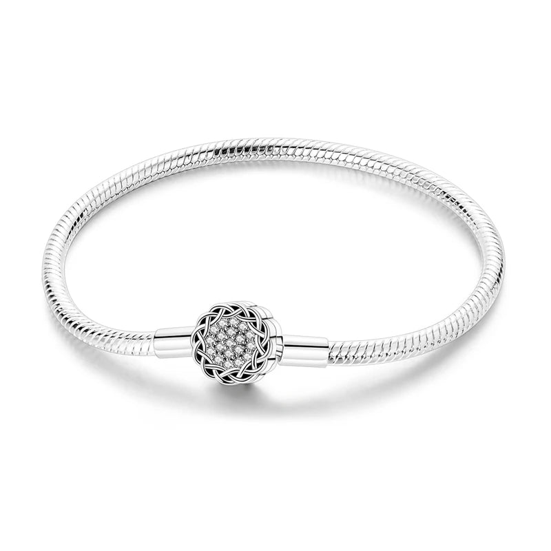 925 Sterling Silver Evil Eye Bracelet with Hand of Fatima | Blue Zircon Protection Charm Jewelry for Women